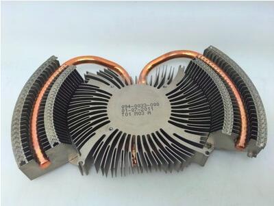 copper heatsink fan 100W high power LED radiator with 2 heatpipe for projector lamp radiator