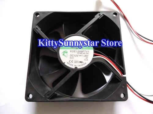 9cm KDE1209PTB1 13.MS.(2).B1558.AF.GN 12V 2.2W 3Wire Fan, KDE1209PTV1 13.MS.AR.GN 12V 1.8W 3Wire Cooling Fan