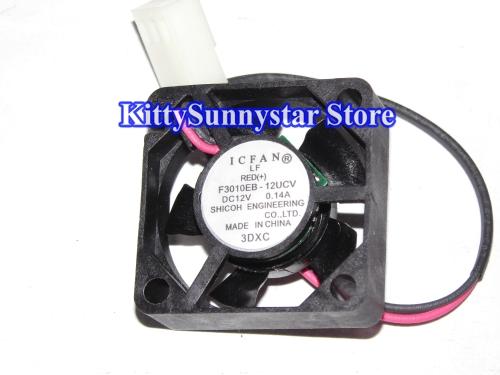 Shicoh ICFAN 3010 F3010EB-12UCV 12V 0.14A 2Wire Fan,F3010EB-12TCV-A