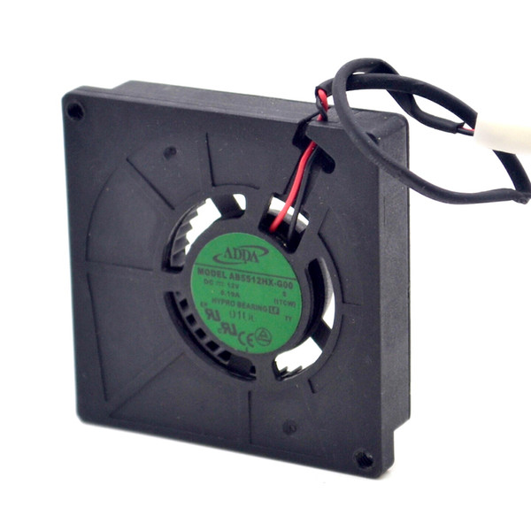 Free Shipping New ADDA AB5512HX-G00 DC12V 0.19A 2-wire Server Cooling Server Blower Fan 5cm 2-wire