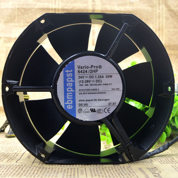 Germany EBM papst 6424/2hp 24v 30W 12-28v ABB frequency converter waterproof fan