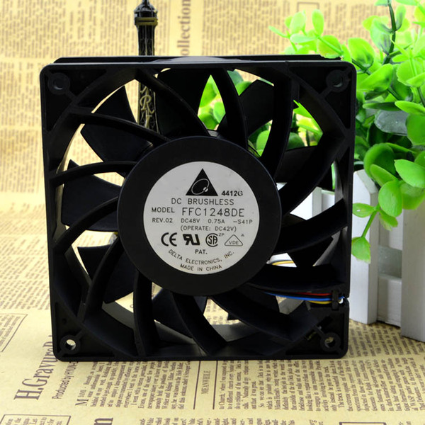 Wholesale: genuine FFC1248DE 12038 48V 0.75A 120*120*38mm 4 line double ball cooling fan