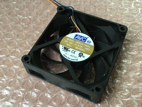 Wholesale Original AVC DESC0715B2U 12V 0.7A 7CM computer CPU cooling fan 7015 7020 double ball 4 line fan