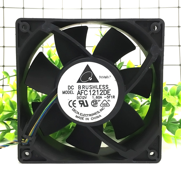 Wholesale Original Delta 12038 12cm AFC1212DE DC 12V 1.60A 4-wire PWM large air temperature control fan cooling fan