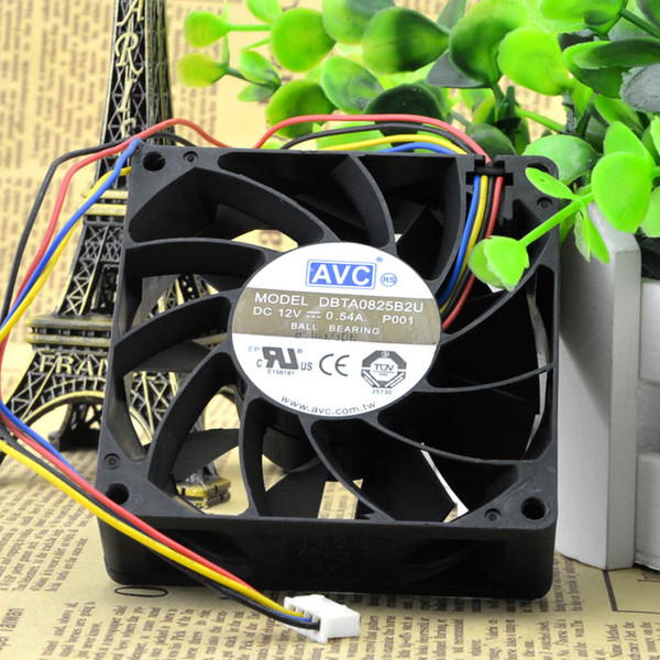 Free shipping AVC DBTA0825B2U 8025 8cm 80mm DC 12V 0.54A Computer case cooling cooler fan