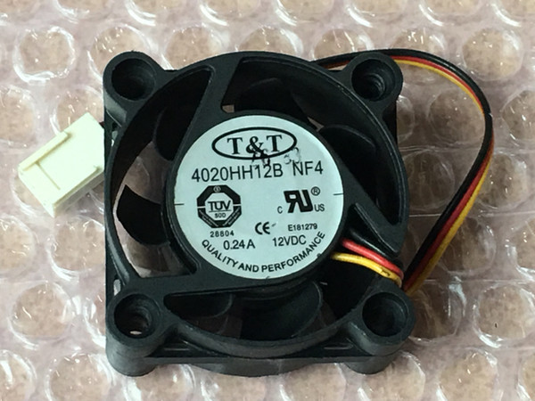 New T&T 4020HH12B NF4 12V 0.24A 3Wire Cooling Fan 40*40*20mm