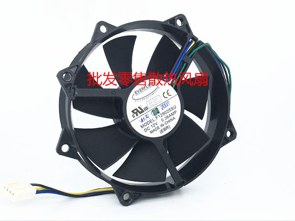 NEW EVERFLOW F129025SU 9025 DC 12V 4-wire velocimetry Pwm fan 4Linr cooling fan 9CM CPU cooler fan