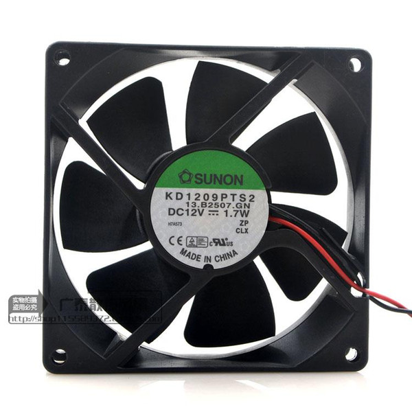 Free shipping SUNON KD1209PTS2 9225 DC 12V 1.7W 3wire Server Inverter PC Case Cooling Fan