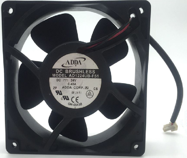 New Original ADDA 120x120x38mm AD1224UB-F52 24V 0.4A 3Wire For Siemens MM420/MM430/MM440 Cooling Fan