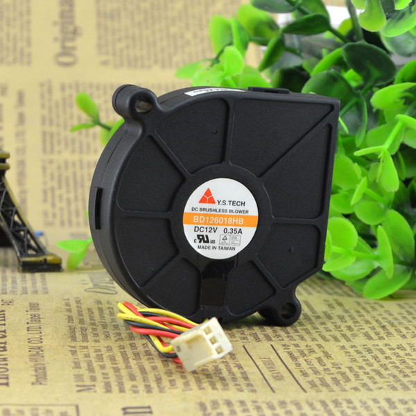 New Original Y.S.TECH BD126018HB 6018 60x60x18mm DC 12V 0.35A Blower Fan Cooling Fan 3pin