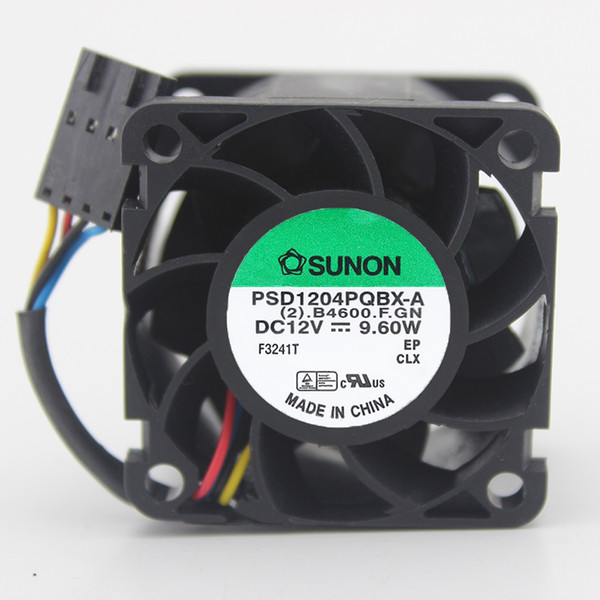 New Original 4cm 40*40*28mm PSD1204PQBX-A (2).B3936.F.GN 12V 9.6W 0.8A 4Wire For Dell R210 server cooling cooler fan