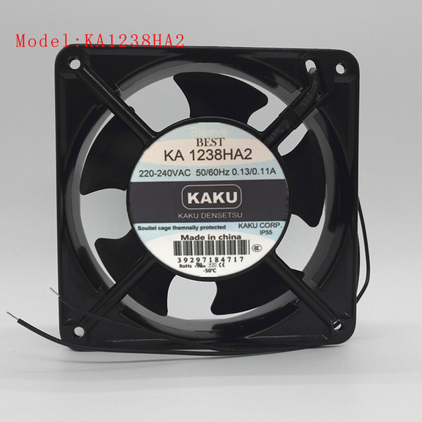 Original Kaku KA1238HA2 AC 220V 120mm 12038 120*120*38 mm 50/60hz 0.13A/0.11A all-metal high temperature waterproof fan ,KA1238HA2SAL