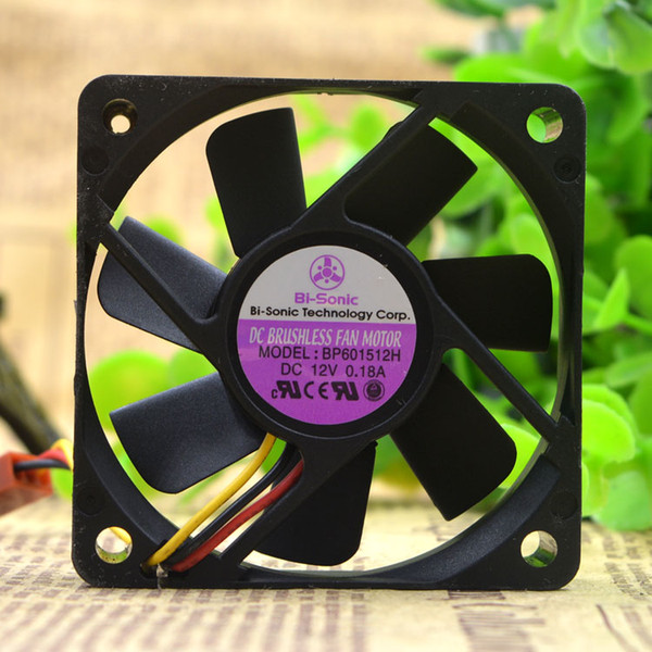 Bi-Sonic BP601512H 6015 6cm 0.18A DC 12V 3-wire CPU fan power supply