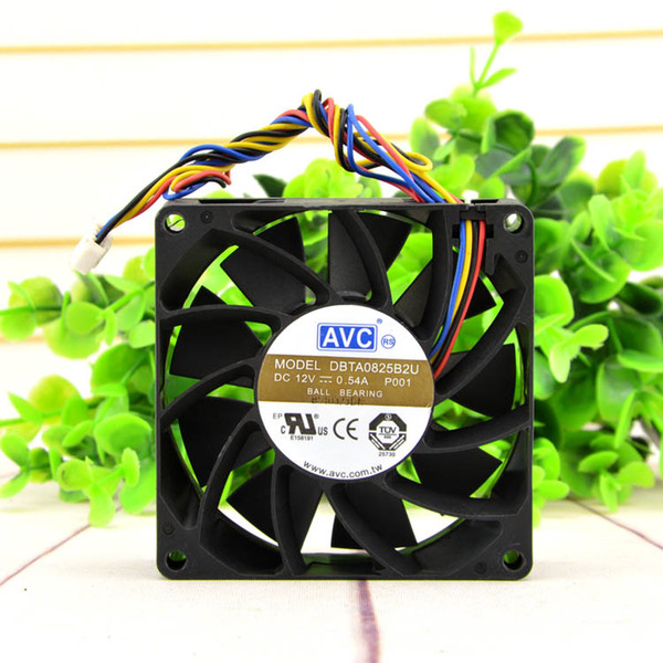 Free shipping AVC DBTA0825B2U 8025 8cm DC12V 0.54A 4pin Computer case cooling fan