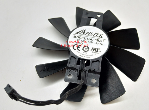 Free shipping for Sapphire R9 380 2G D5 R9 380 4G D5 Display cooling fan GAA8B2U graphics card cooling fan