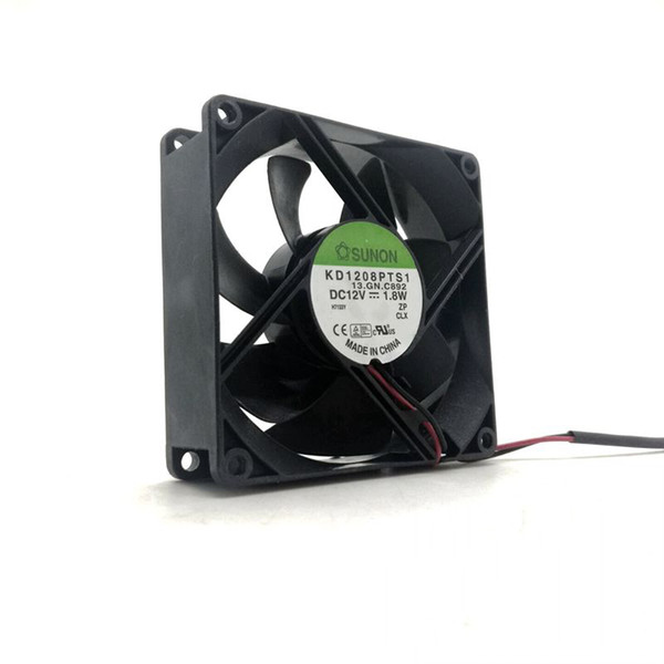 Free Shipping SUNON DC 12V 2.6W KD1208PTS1 2-line Cooling fan 8cm 8025 80x80x25mm cooler fan