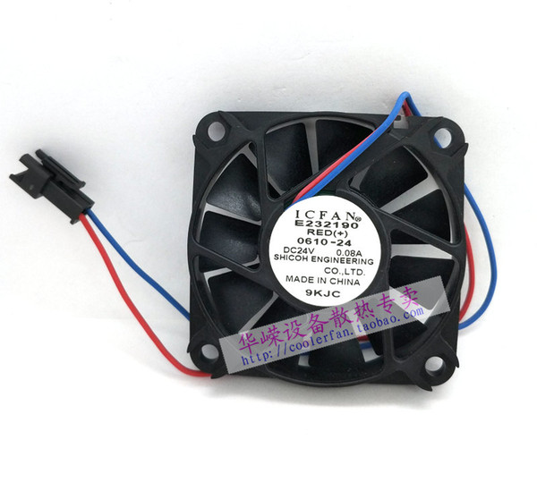 Free Shipping New ICFAN 0610-24 DC 24V 0.08A 6cm 6010 2-wire server inverter cooling fan