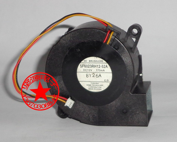 Free Shipping cooling fan SF6023RH12-52A Server Blower Fan DC 12V 0.17A 60x60x25mm 3wire 3pin Projector TDP-EX20U fan