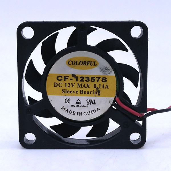 USED fan for COLORFUL 3507 3.5cm 35x35x7m'm CF-12357S 12V 0.14A 3.5CM 2lines cooling fan