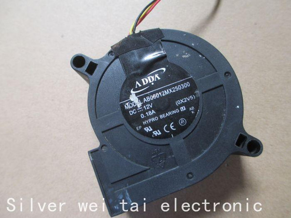 Free Shipping For ADDA AB06012MX250300 (OX2V5) DC 12V 0.18A 3-wire 3-pin connector 50mm 40x40x28mm Server Blower fan