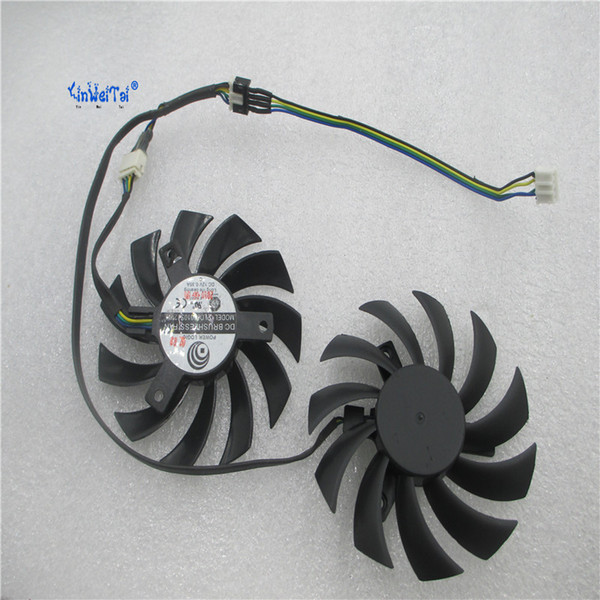 MIS 460gtx 560gtx 570gtx 580gtx r6790 r6870 r6850hawk Graphics card fan 2pcs PLD08010S12HH 12V 0.35A