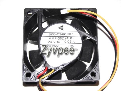 60x60x25mm 6cm MMF-06D24DS FC5 24V 0.09A 3Wire MMF-06D24ES FC5 Inverter Fan,MMF-06D24DS-FC5 PLC Fan,CA1027H10,MMF-06D24ES-FC5 Cooling Fan