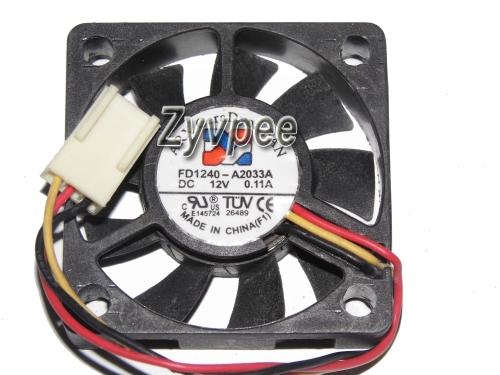 40x40x10mm FD1240-A2033A 4cm 12V 0.11A 3Wire Cooler fan