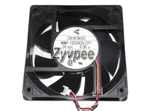 Melco CA1619H25 MMF-12D24DS-CP1 Square Cooling Fan MMF-12F24DS-CP1 with 24V 0.36A 3 wires For Inverter ABB PLC