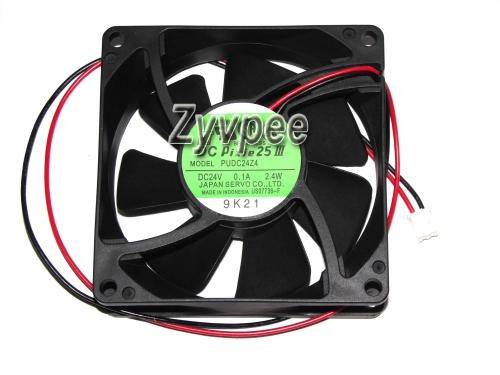 80x80x25mm PUDC24Z4 PUDC24Z4R 24V 0.1A 2.4W 2Wire 8cm Inverter fan