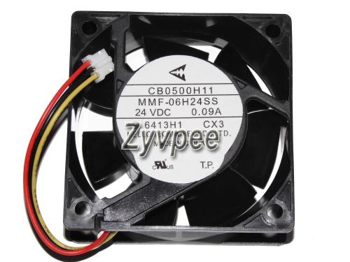 60x60x25mm 6cm 24V MMF-06H24SS CX3 24V 0.09A 3Wire CB0500H11 MMF-06H24SS-CX3 MMF-06H24SS CX1 MMF-06H24SS-CX1 CA2254H01 Inverter Fan