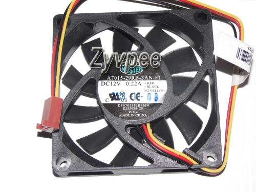New Original 70x70x15mm A7015-29RB-3AN-F1 DF0701512RFMN 12V 0.22A 3Wire A7015-30RB-3AN-F1 L71 7cm case fan