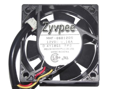 60x60x25mm MMF-06D12DS FP2 12V 0.16A 3Wire 6cm 6025 60mm MMF-06D12DS-FP2 Projector Fan