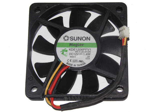 60x60x10mm KDE1206PFV1 MS.G(9).AF.GN 12V 1.4W 3Wire 6cm sunon Server Cooling Fan