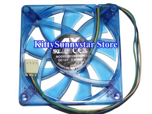 verflow 8cm R128015DH 12V 0.32A 4Wire,GTS 250 GT430 GTS450 Video Fan,Cooling Fan
