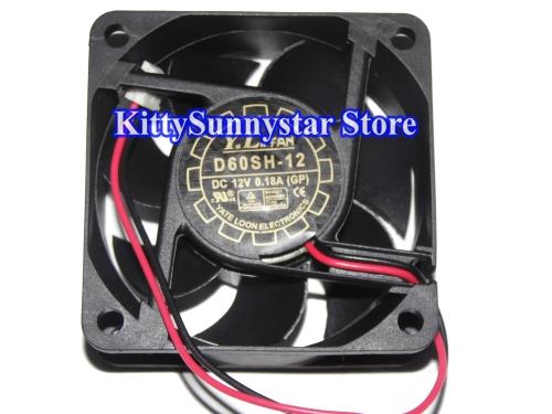 YateLoon 6025 D60SH-12 (GP) 12V 0.18A 2Wire Cooling Fan