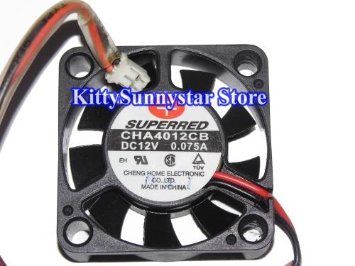SUPERRED 4cm 12V CHA4012CB CHA4012CS 2Wire CHA4012CB-MA-O CHA4012CS-TA 3Wire Cooling Fan