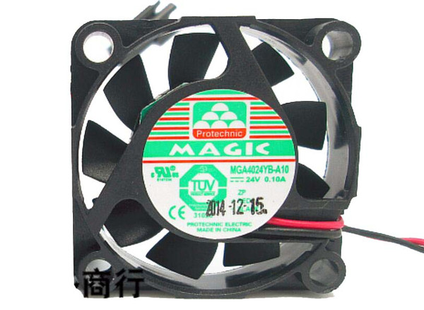 Zyvpee 4cm MGA4024YB-A10 MGA4024MB-O10 24V 0.1A 2Wire MAGIC Inverter Fan