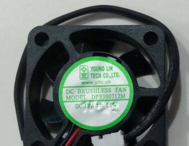 YOUNG LIN 3007 12V 1.0W DFS300712M 2wire cooling fan