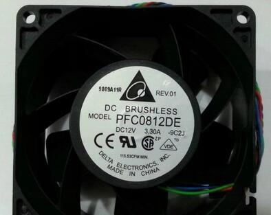 DELTA 8038 12V 3.3A PFC0812DE PWM 4wire cooling fan