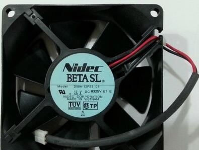NIDEC 8025 12V 0.5A D08A-12PS3 2wire cooling fan