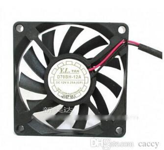 Y.L. FAN D70BH-12A 7010 Ball Bearing Cooling fan with 12V 0.25A 70*70*10mm 2 Wires 2Pins Connctor