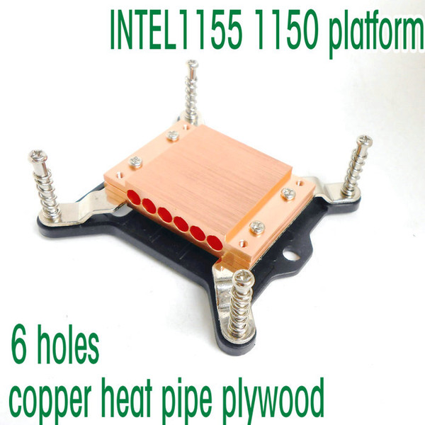 INTEL 1150 1151 1155 platform Copper heatpipe plywood heatpipe fullerboard copper block 6holes FOR diameter 6mm heatpipe