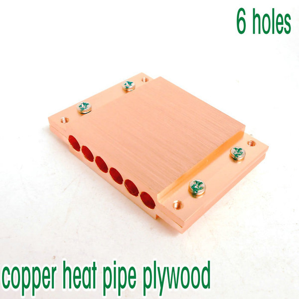 Copper heatpipe plywood heatpipe fullerboard copper block 6holes for diameter 6mm heatpipe