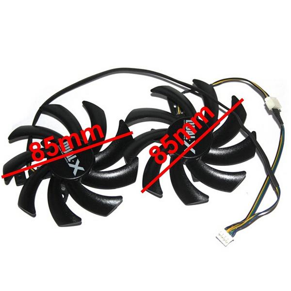 Wholesale- 2Pcs/lot Firstd FD7010H12S DC 12V 0.35AMP 4Pin 85MM VGA Card Fan for Sapphire HD7870 HD7950 HD7970 HD7790 graphics card cooling