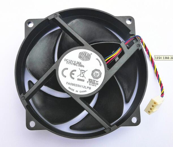 Authentic 9025 9CM 12V 0.36A FA09025H12LPB Circular CPU Fan 4-wire Temperature Controlled Mute Fan