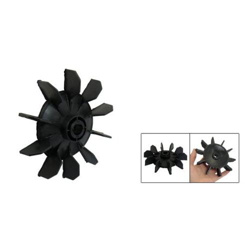 Wholesale- PROMOTION! Hot New Air Compressor Part Black Plastic 14mm Inner Dia,Ten Vanes Motor Fan Blade