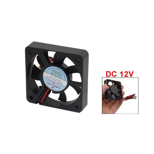 Wholesale- New Plastic DC 12V 2 Pins Connector Brushless Cooling Fan 50mm x 50mm x 10mm