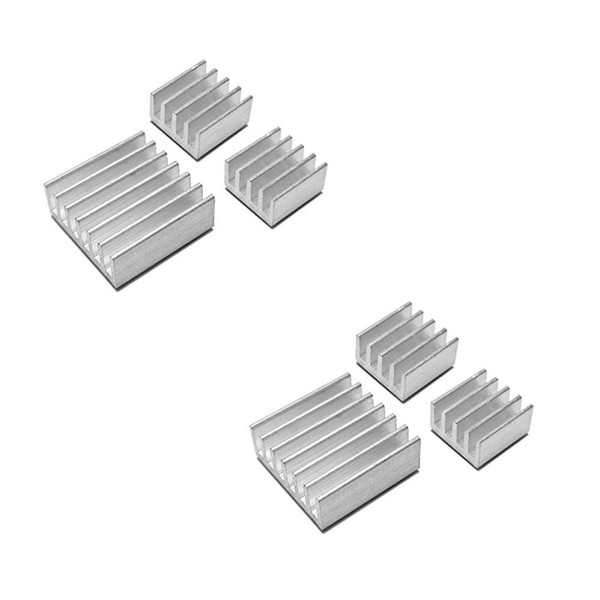 6pcs Aluminum Heatsink Cooler Cooling Kit for Raspberry Pi Also works on the SMCI USB/NIC controller chip