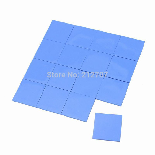 Wholesale- 32PCS 25 x 25 x 1mm Blue Thermal Pad Conductive Chipset Silicone Paste