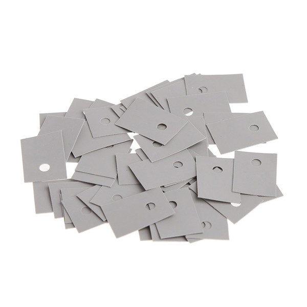 Hot Sale 100 Pcs TO-220 Insulation Pads Silicone Heatsink Shim Gasket For Laptop GPU CPU New 2017